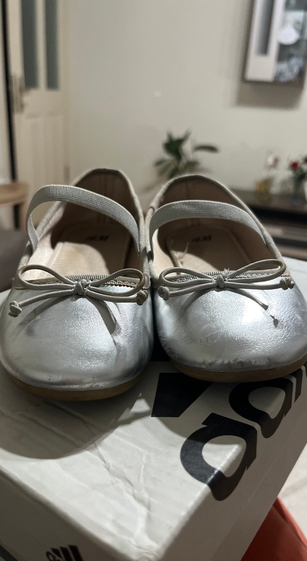 Gri Kız Babet Ayakkabı Tokalı - Görsel 2