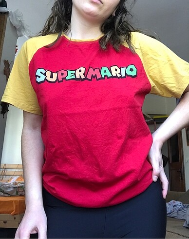 Diğer Kırmızı Super Mario Tişört Tshirt Crop