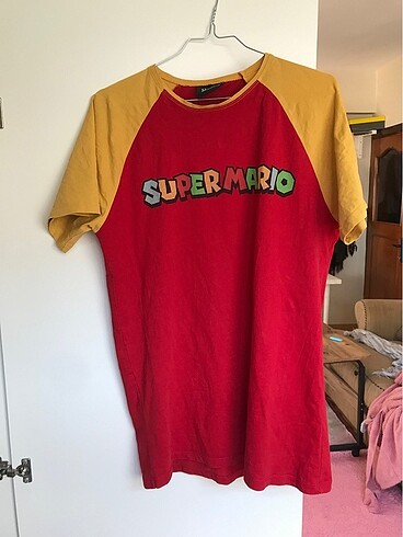 m Beden kırmızı Renk Kırmızı Super Mario Tişört Tshirt Crop