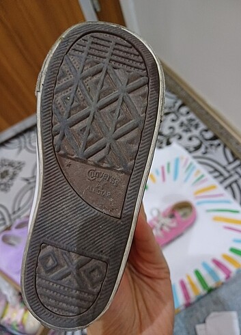 25 Beden pembe Renk Converse kız çocuk ayakkabı 