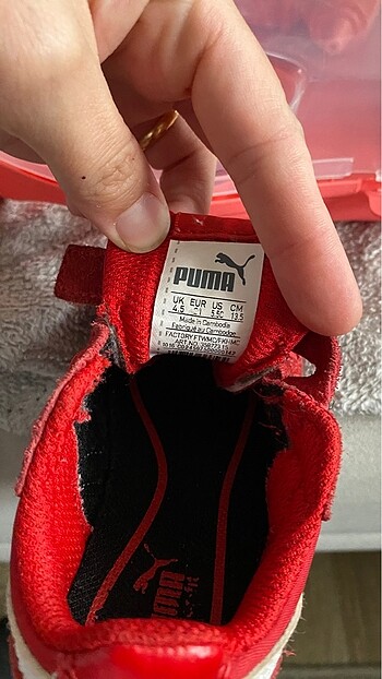 21 Beden bordo Renk Puma ayakkabı
