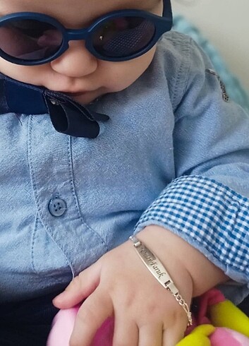 925 Ayr gümüş isimli çocuk bebek künye
