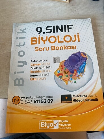 9.sınıf biyotik test kitabı