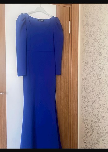 Uzun Kemerli  mavi  Balık Elbise - Görsel 3