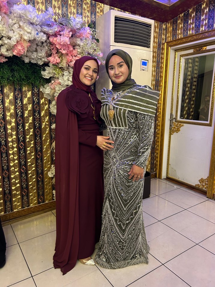 Bordo Uzun Kollu Gotik Abiye Elbise - Görsel 2