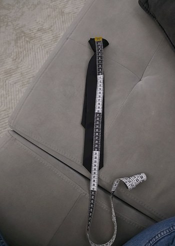 Düz Siyah çocuk Kravat - Görsel 6