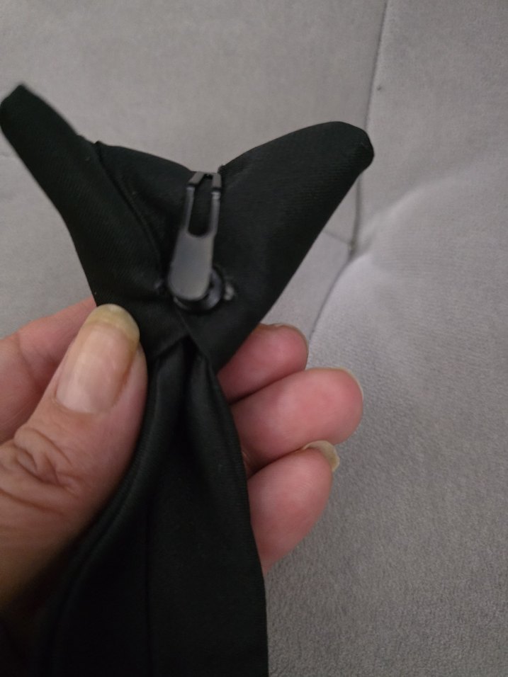 Düz Siyah çocuk Kravat - Görsel 4