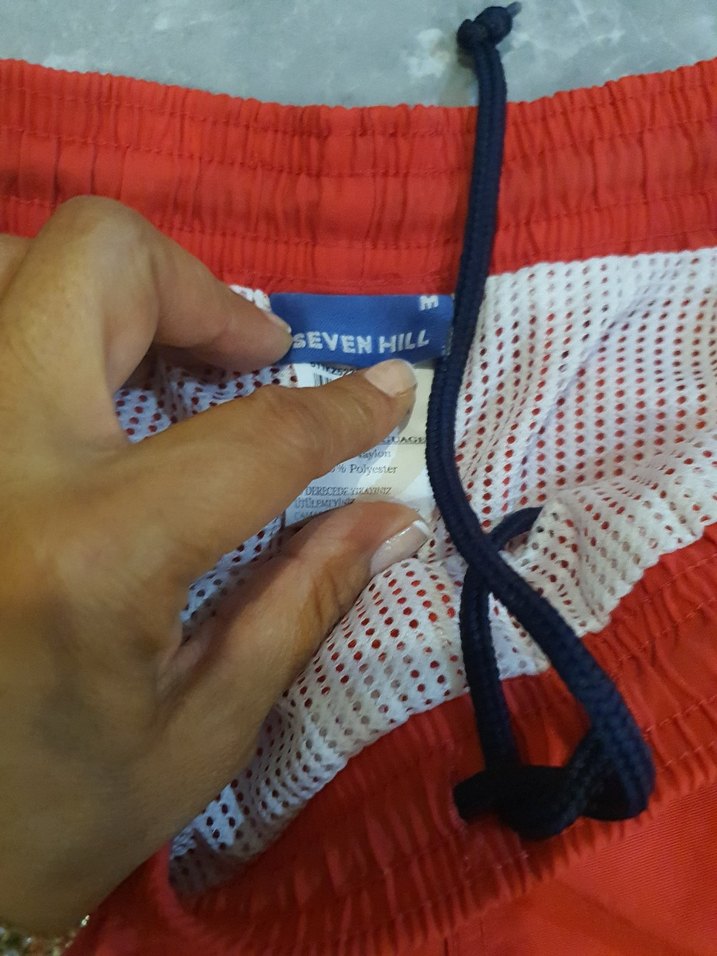 Kırmızı Bel Bantlı Erkek Mini Spor Şort - Görsel 3