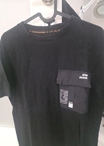 Erkek Siyah Baskılı Rahat Kesim Tişört - Görsel 2