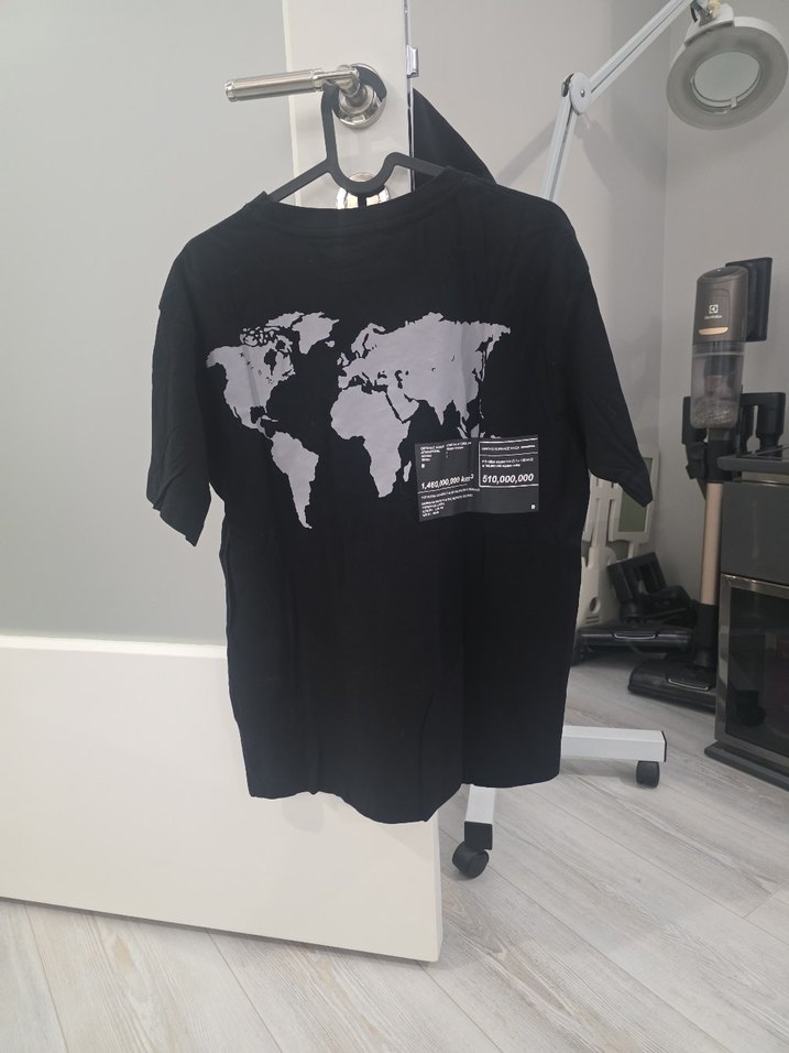 Erkek Siyah Baskılı Rahat Kesim Tişört - Görsel 3