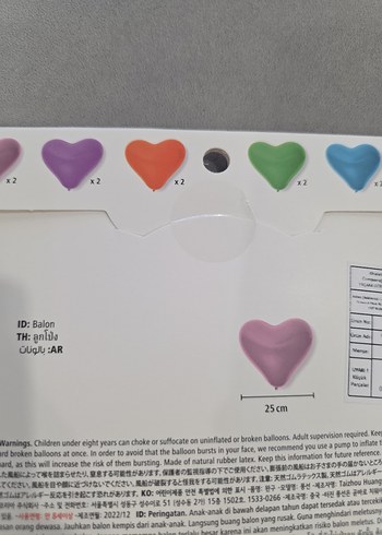 FLYING TIGER 10'lu Pastel Renk Kalp Balon Seti - Görsel 3