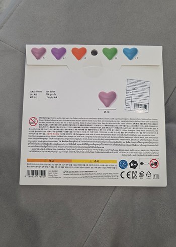 FLYING TIGER 10'lu Pastel Renk Kalp Balon Seti - Görsel 2