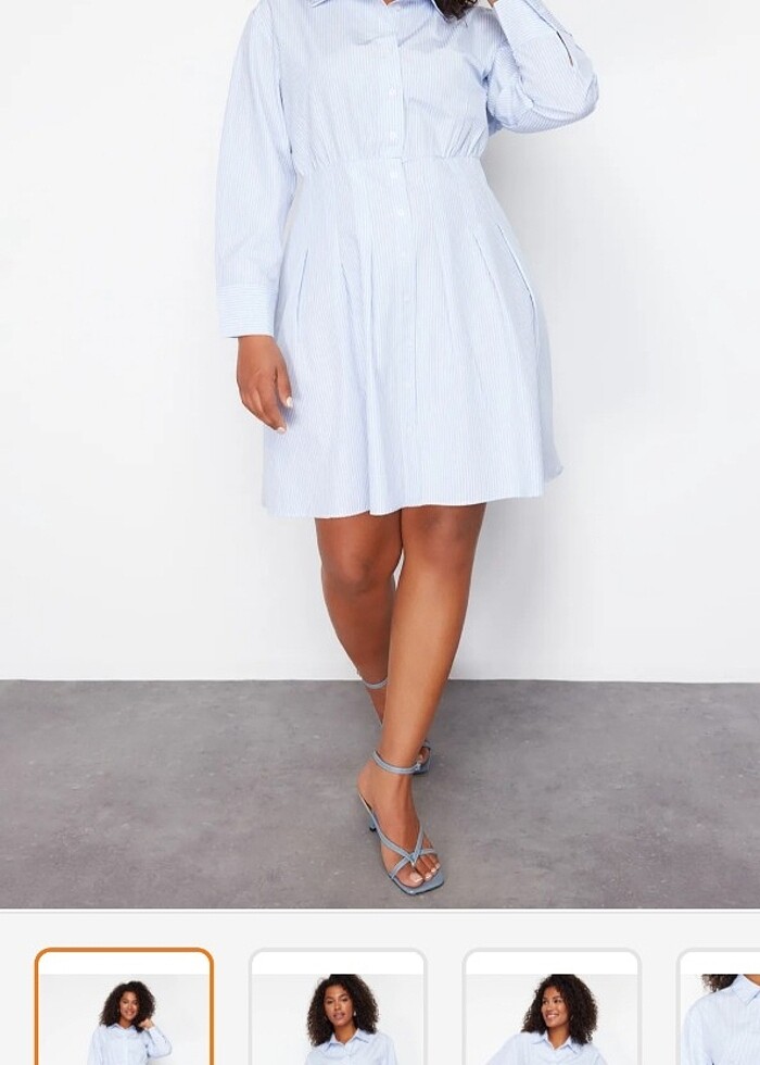 Gömlek elbise - Görsel 5