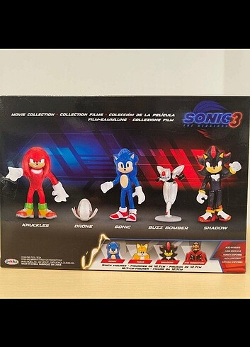  Sonic 3 serisi 5li figür set