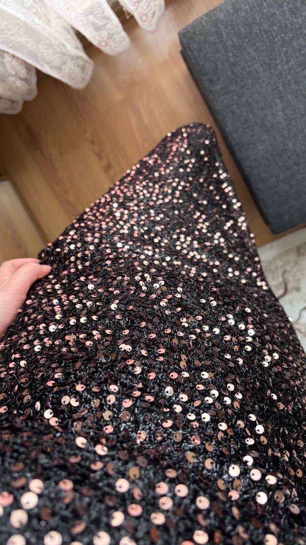 Kahverengi Pul Detaylı Yılan Desenli Elbise - Görsel 5