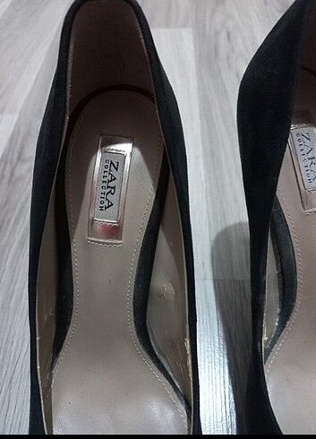 Zara zara stiletto topuklu süet ayakkabı