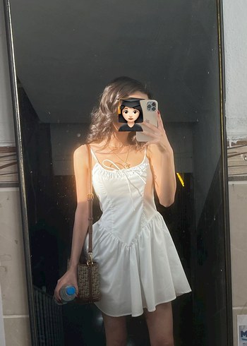 buzgulu askili mini elbise