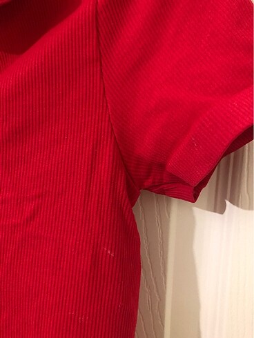 l Beden kırmızı Renk Addax kırmızı crop tişört