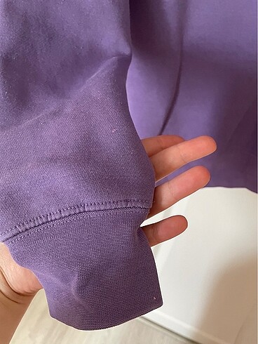 xs Beden mor Renk Pull&bear mor sweatshirt