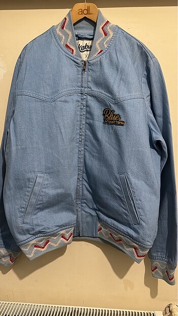Mavi bomber ceket