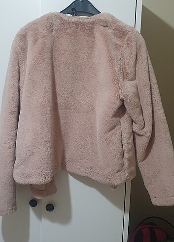 m Beden H&m pembe peluş kürk mont