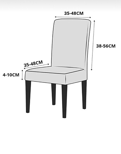  Beden sandalye örtüsü 6 adet
