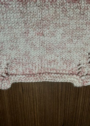 Kız Çocuk Pembe Kısa Kollu Örgü Hırka - Görsel 6