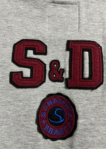 Gri Kapüşonlu Baskılı Kadın Sweatshirt - Görsel 7