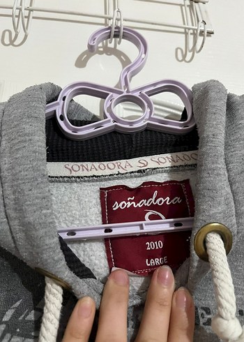 Gri Kapüşonlu Baskılı Kadın Sweatshirt - Görsel 5