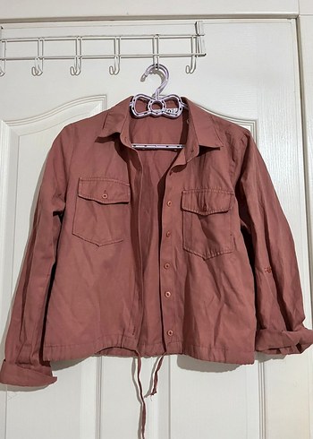 Düğmeli Bej Uzun Kollu Keten Gömlek - Görsel 2