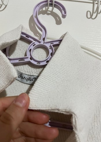 V yaka uzun kollu kadın crop top - Görsel 5