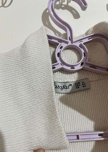 V yaka uzun kollu kadın crop top - Görsel 4