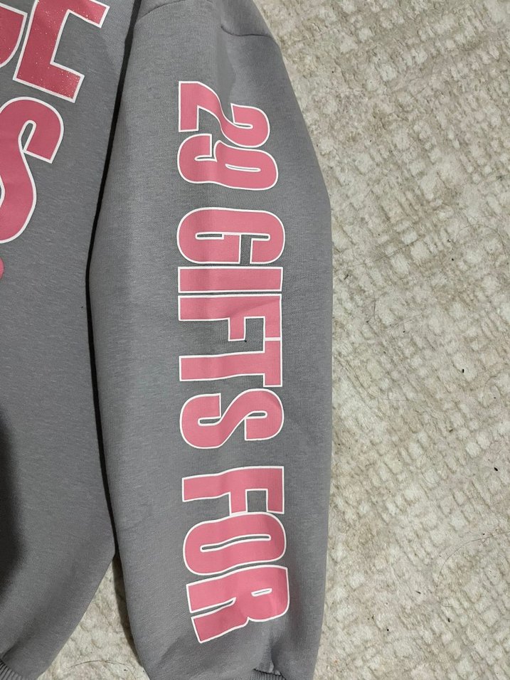 Gri Uzun Kollu Baskılı Sweatshirt - Görsel 5