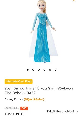 Walt Disney World Mavi Pastel Renkli Bebek elsa sarki soyluyor