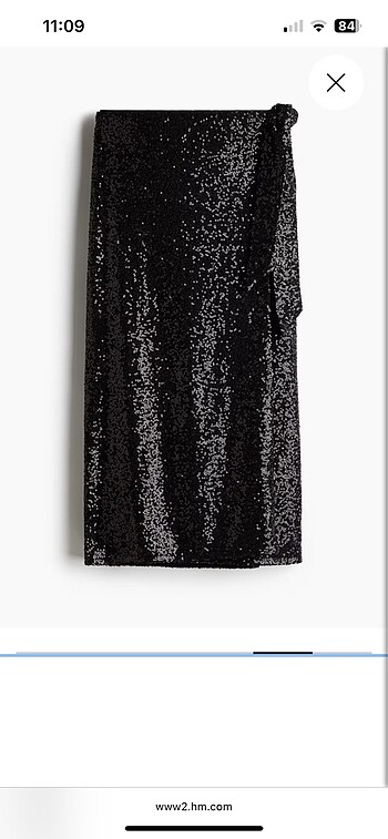 l Beden siyah Renk h&m pullu etek