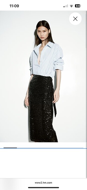 h&m pullu etek