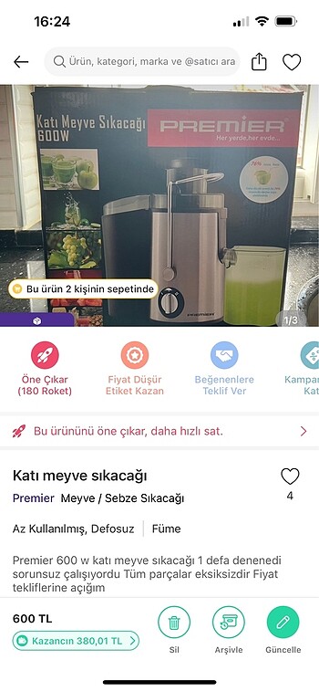 Beden Renk Premier katı meyve sıkacağı