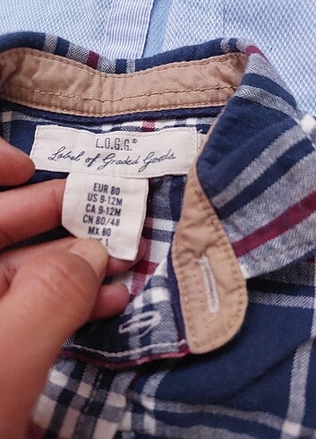 9 12 ay gömlek ve hırka, gömlek h&m hırka lcw - Görsel 2