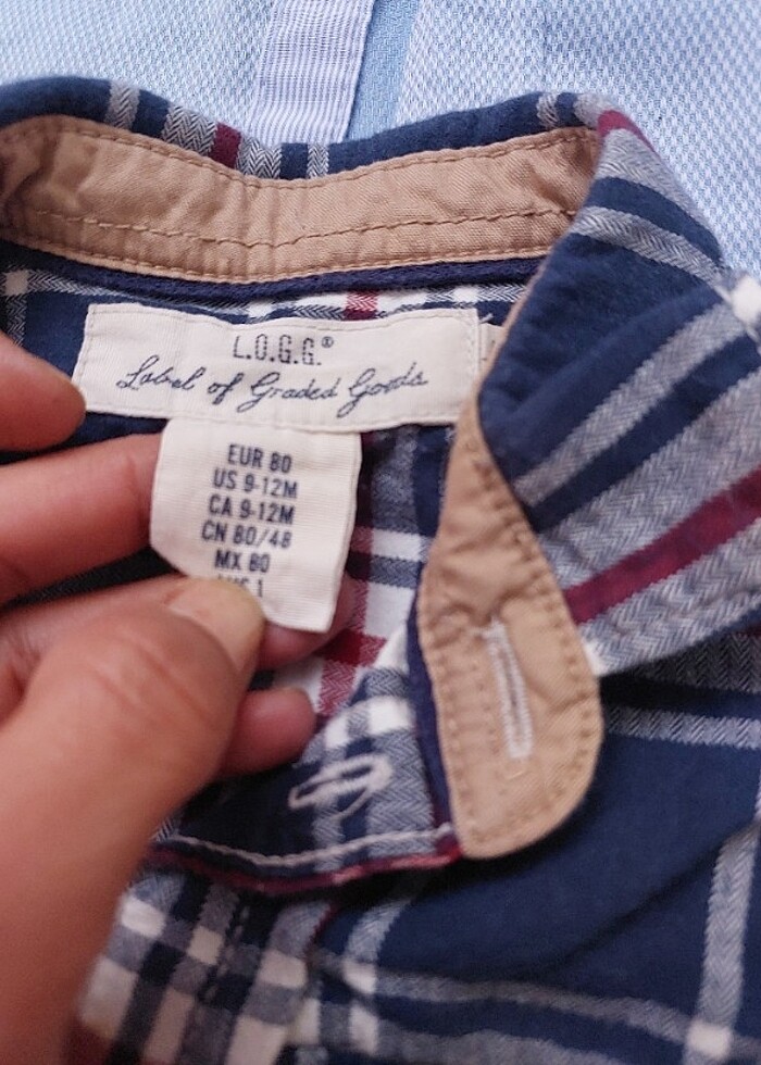 9 12 ay gömlek ve hırka, gömlek h&m hırka lcw - Görsel 2