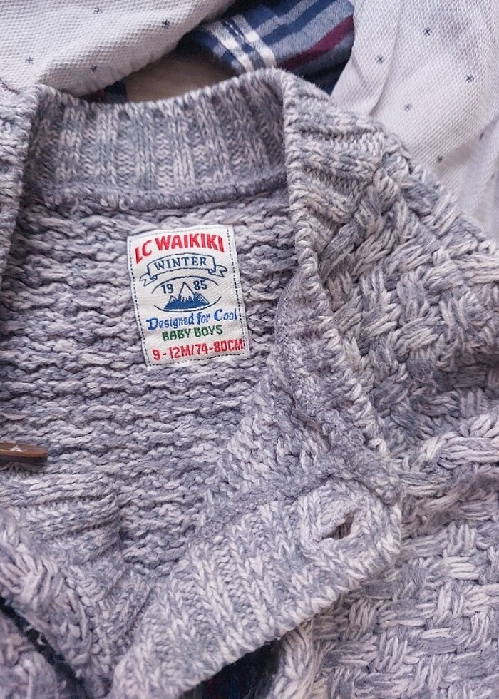 9 12 ay gömlek ve hırka, gömlek h&m hırka lcw - Görsel 3