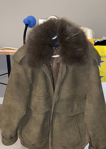 Haki  Süet Kadın Ceket - Görsel 2