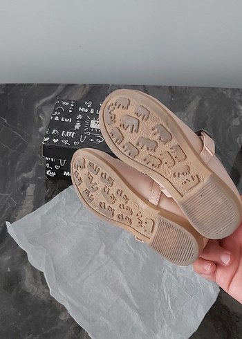 Bej Kız Çocuk Tokalı Babet Ayakkabı - Görsel 4