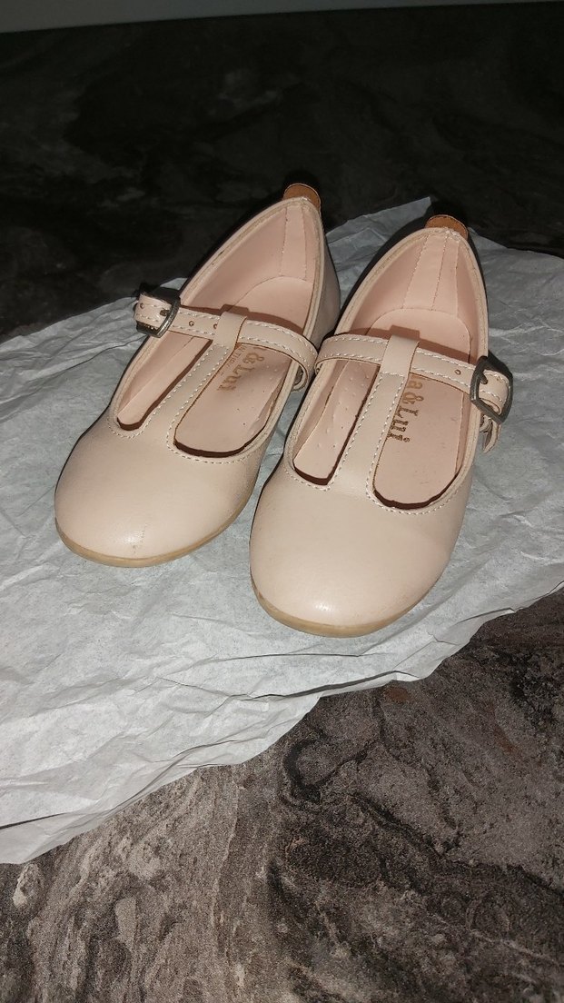 Bej Kız Çocuk Tokalı Babet Ayakkabı - Görsel 2