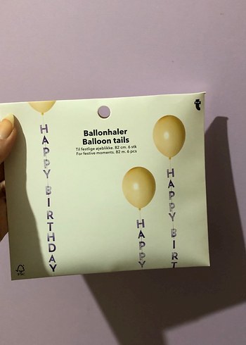 Mor Doğum Günü Balon Kuyruğu sıfır ürün