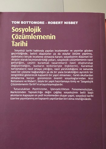 Sosyolojik Çözümlemenin Tarihi Kitabı 754 sayfa
SIFIR - Görsel 2