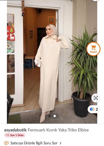 Fermuarlı Uzun Triko Elbise