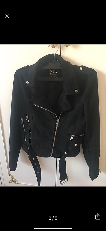 Zara suvet deri biker mont