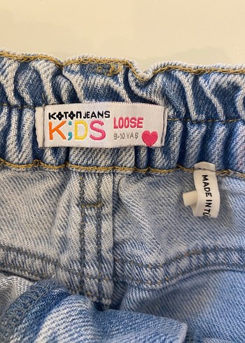 9 Yaş Beden Kiz cocuk koton jeans