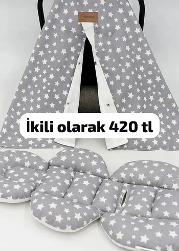  Beden Gri Bebek Bisiklet Koltuğu Yıldız Desenli