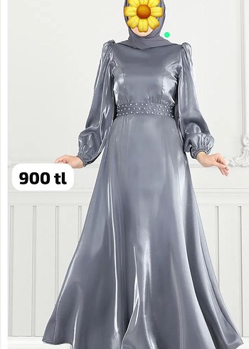 Boncuk İşlemeli Uzun Kahverengi Tesettür Elbise - Görsel 8